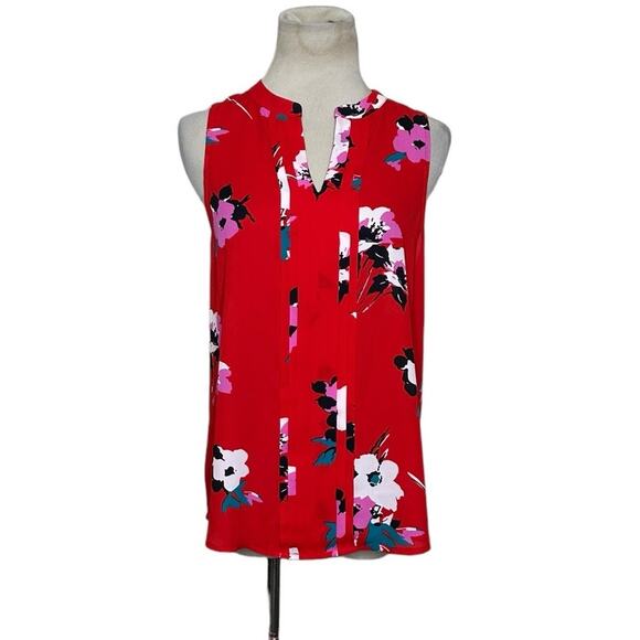 41 Hawthorn red floral sleeveless blouse size Small - Picture 12 of 16